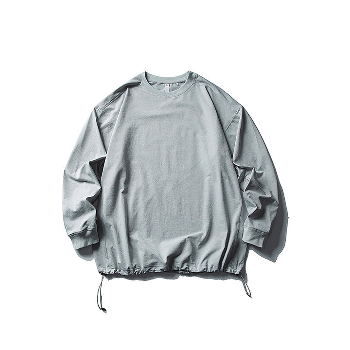 Unisex Oversize-Sweatshirt mit verstellbarem Kordelzugsaum, Raglanärmeln und Rippbündchen Drune