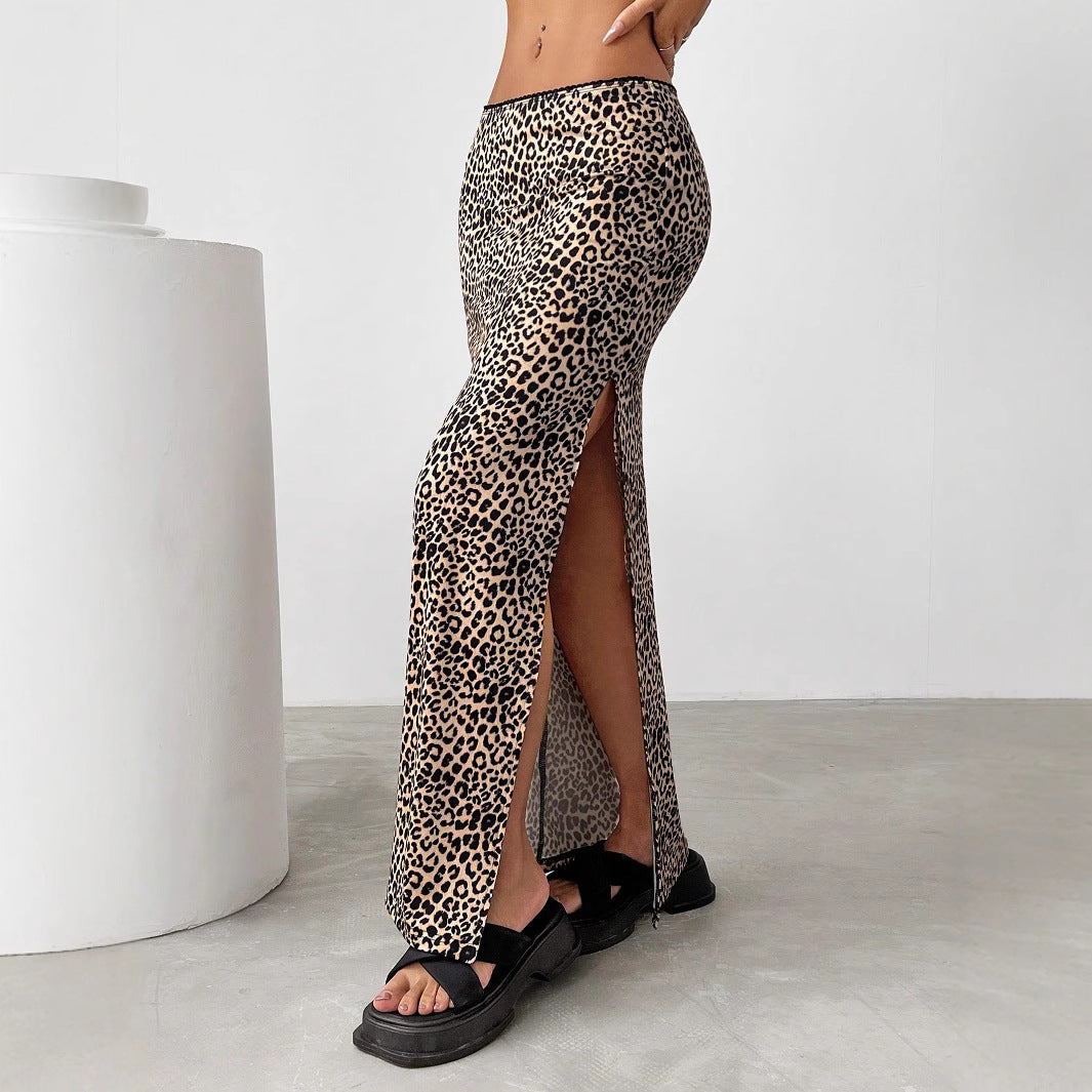 Damen Eleganter Maxirock mit hohem Schlitz Drune