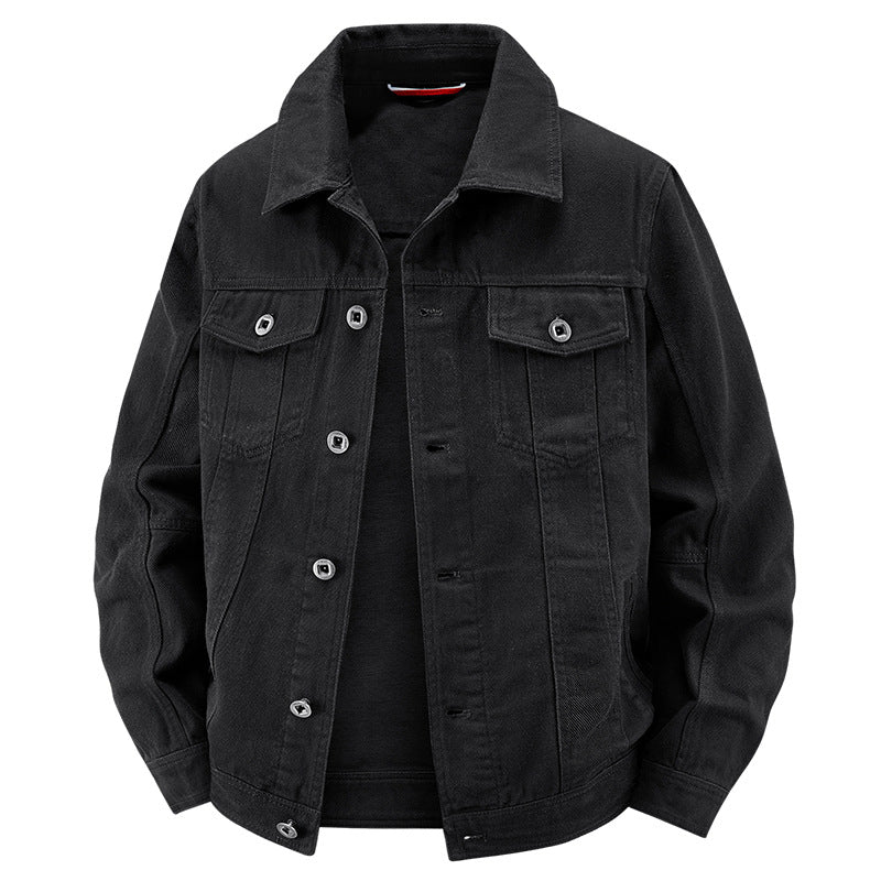 Herren Jeans-Truckerjacke im Vintage‑Look mit strukturierter Nahtführung und Brusttaschen Drune