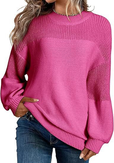 Damen Modischer Strickpullover mit überschnittenen Schultern und lässigem Schnitt Drune