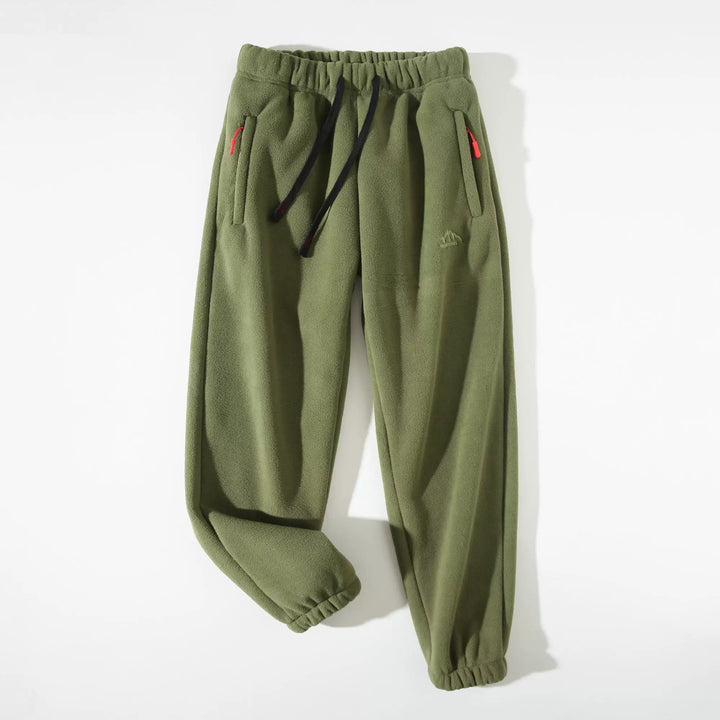 Damen Fließende Fleece-Hose mit verstellbarem Bund Drune