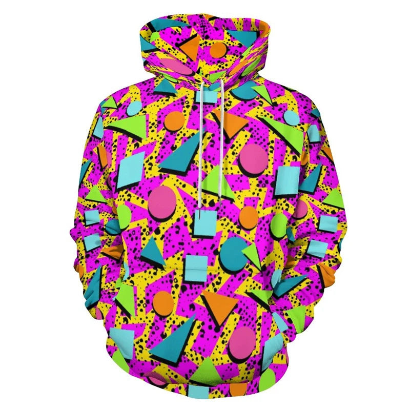Damen Trendiger Kapuzenpullover mit kreativen Farbverlauf Drune