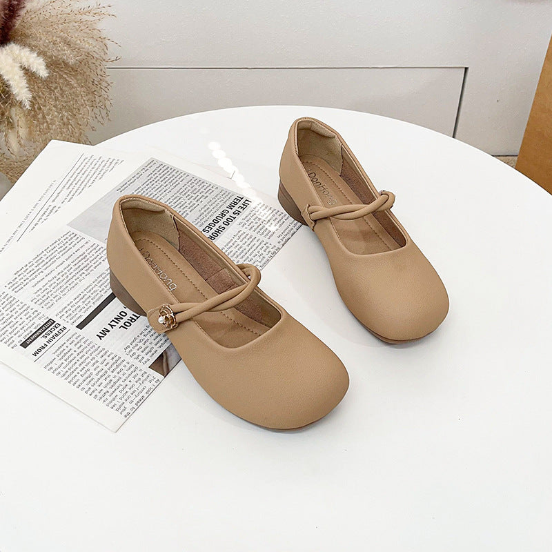 Damen Ballerinas mit dekorativem Riemchen und kleiner Verzierung Drune