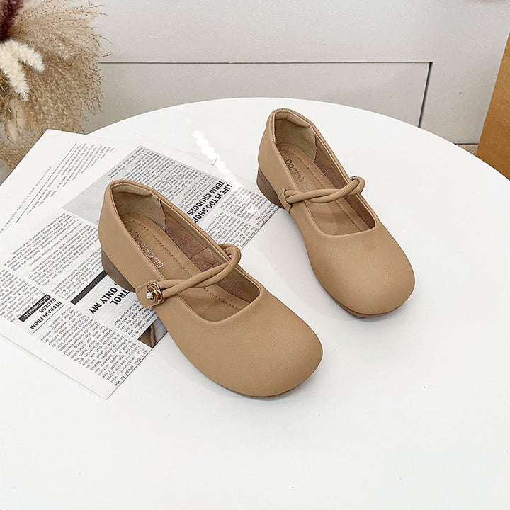 Damen Ballerinas mit dekorativem Riemchen und kleiner Verzierung Drune