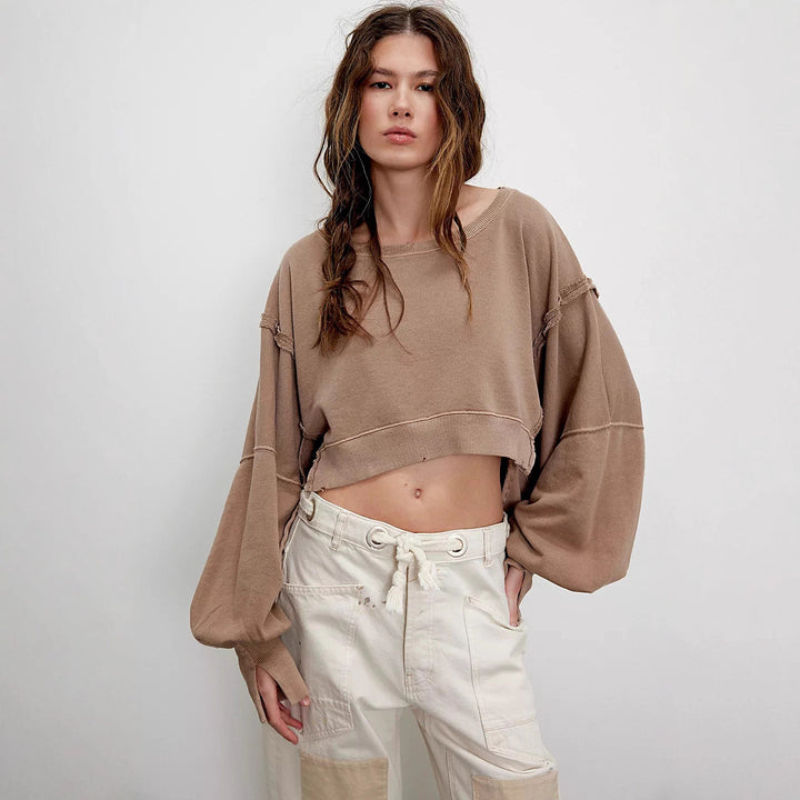 Damen lässiger Oversized Pullover Drune
