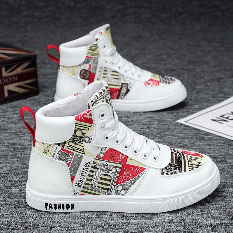 Herren Modische High-Top Sneakers mit einzigartigem Grafikdesign Drune