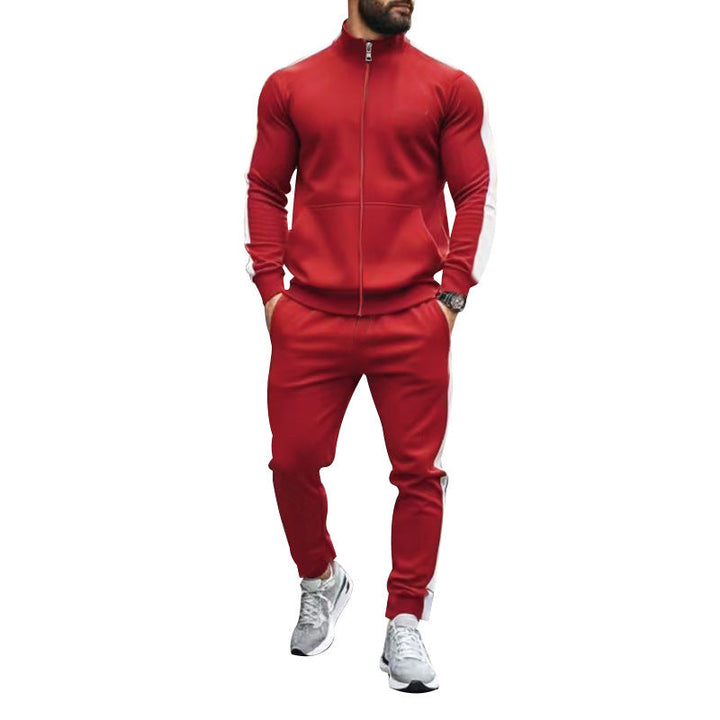 Herren Sportlicher Trainingsanzug mit modernem Stehkragen und praktischen Taschen Drune