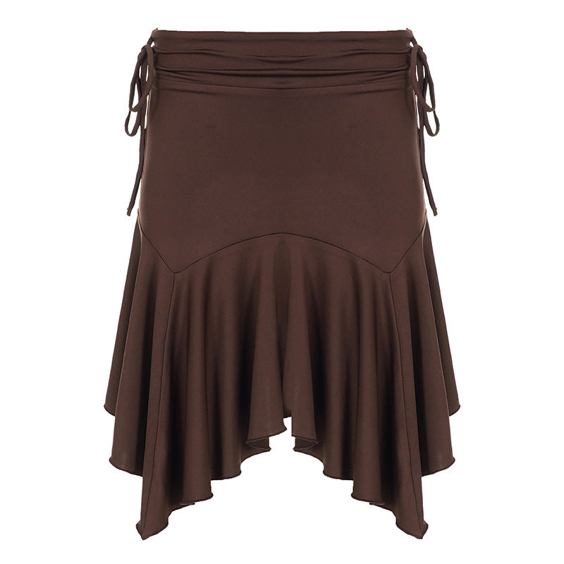 Damen Schwimmrock mit modischem Volant und verstellbarem Taillenband Drune