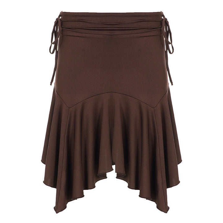 Damen Schwimmrock mit modischem Volant und verstellbarem Taillenband Drune