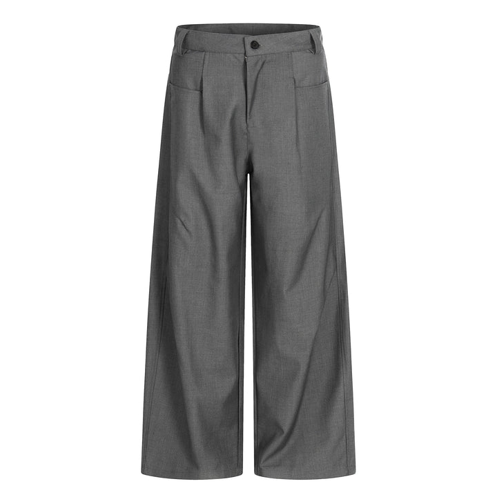 Damen Weite Culotte-Hose mit Bundfalten, hoher Taille und aufgesetzten Taschen Drune