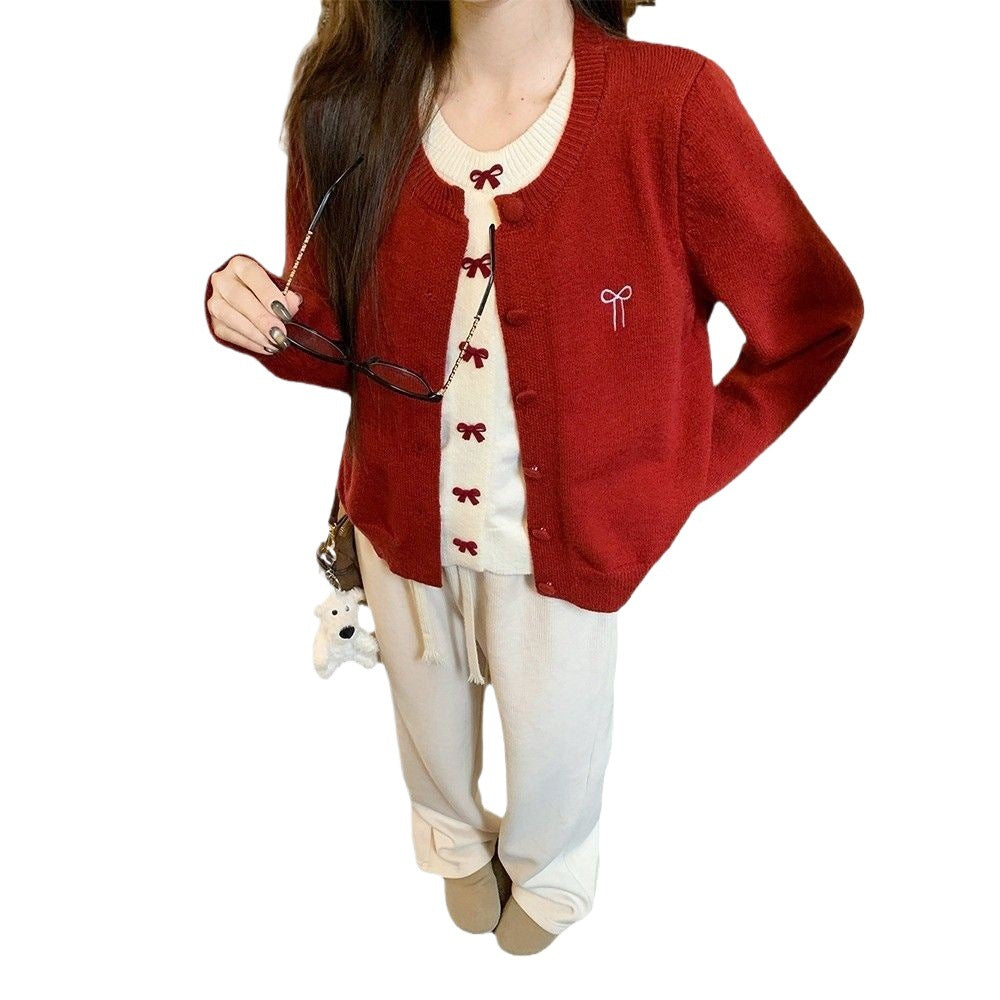 Damen Strickjacke mit feinem Rippmuster und elegantem Knopfverschluss Drune
