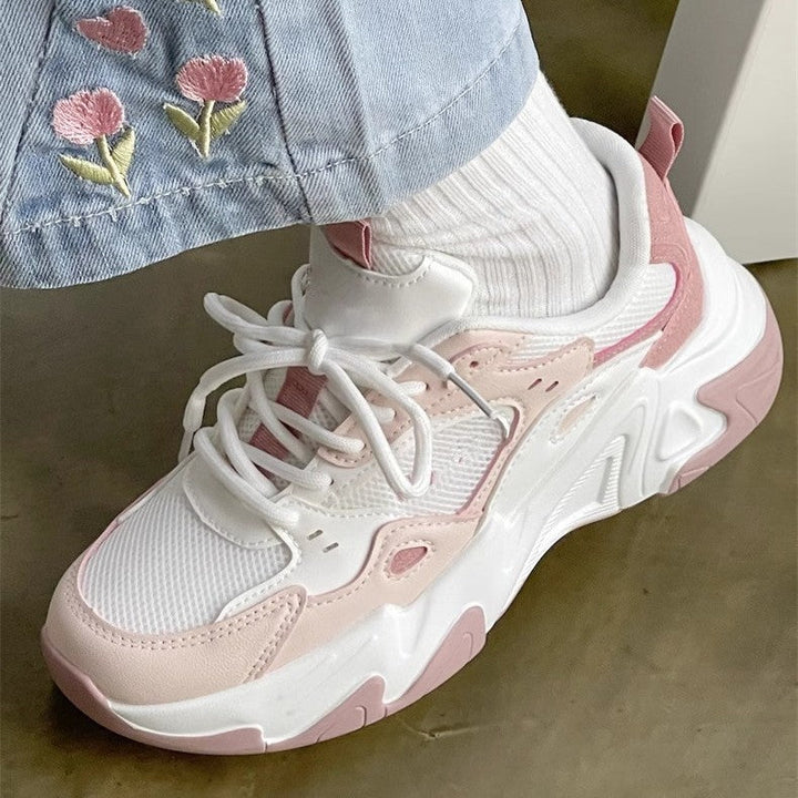 Damen Sportliche Chunky Sneaker mit atmungsaktivem Mesh und bequemer Dämpfung Drune