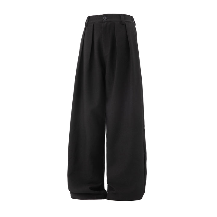 Damen Weite Hochtaillierte Palazzohose mit Bundfalten und Ballonbein Drune