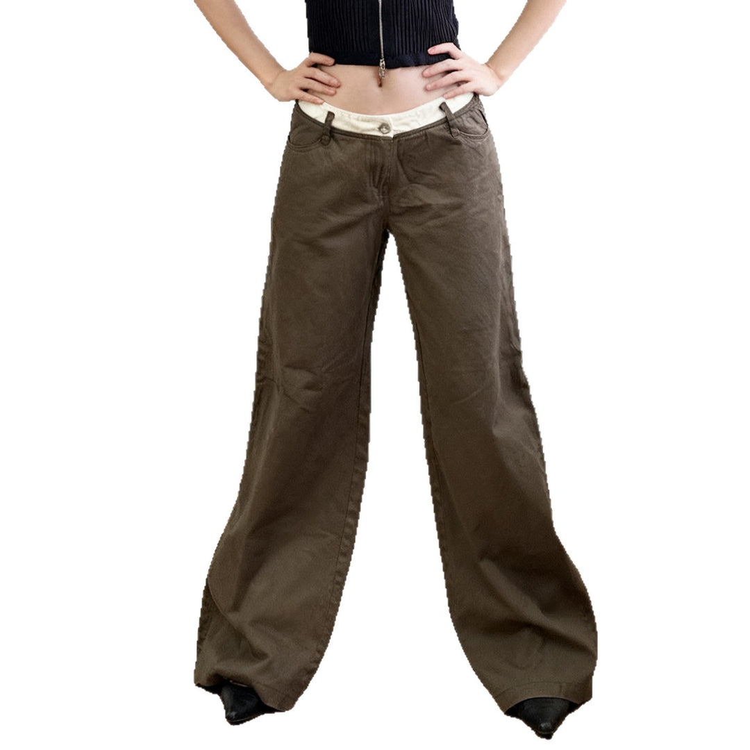 Damen Cargo-Hosen mit weitem Schnitt und praktischen Seitentaschen Drune