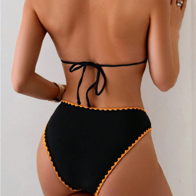 Damen Triangel-Bikini mit Floral-Print und attraktiven Rüschendetails Drune