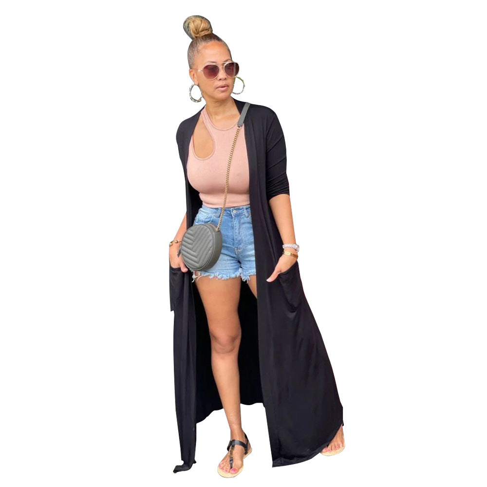 Damen Longcardigan mit praktischen Taschen und elegantem Schnitt Drune