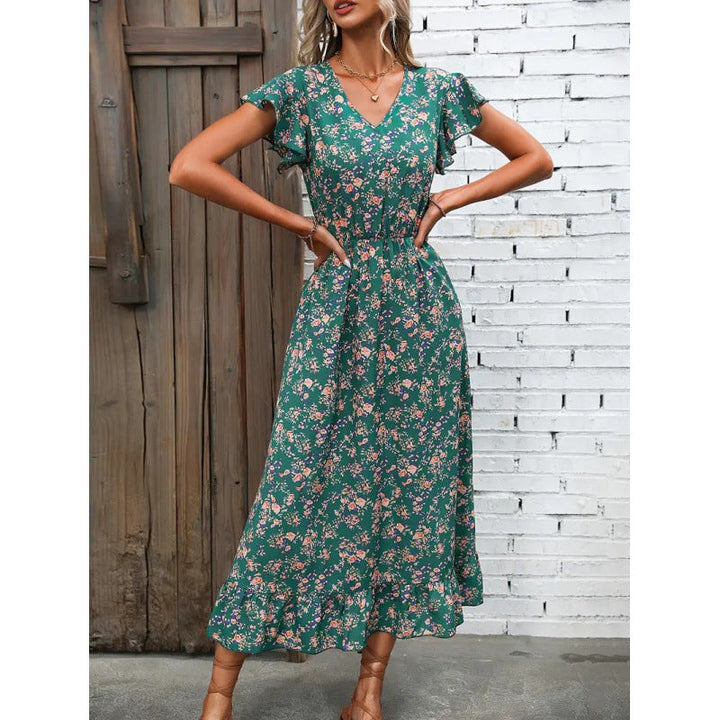 Damen Midikleid mit floralem Design Drune