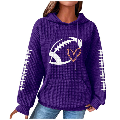 Damen Bequemer Kapuzenpullover mit Herzmotiv Drune