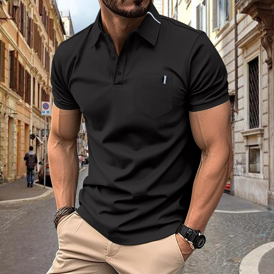 Herren Polohemd mit modernem Schnitt und Brusttasche Drune