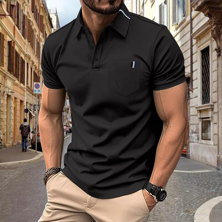 Herren Polohemd mit modernem Schnitt und Brusttasche Drune