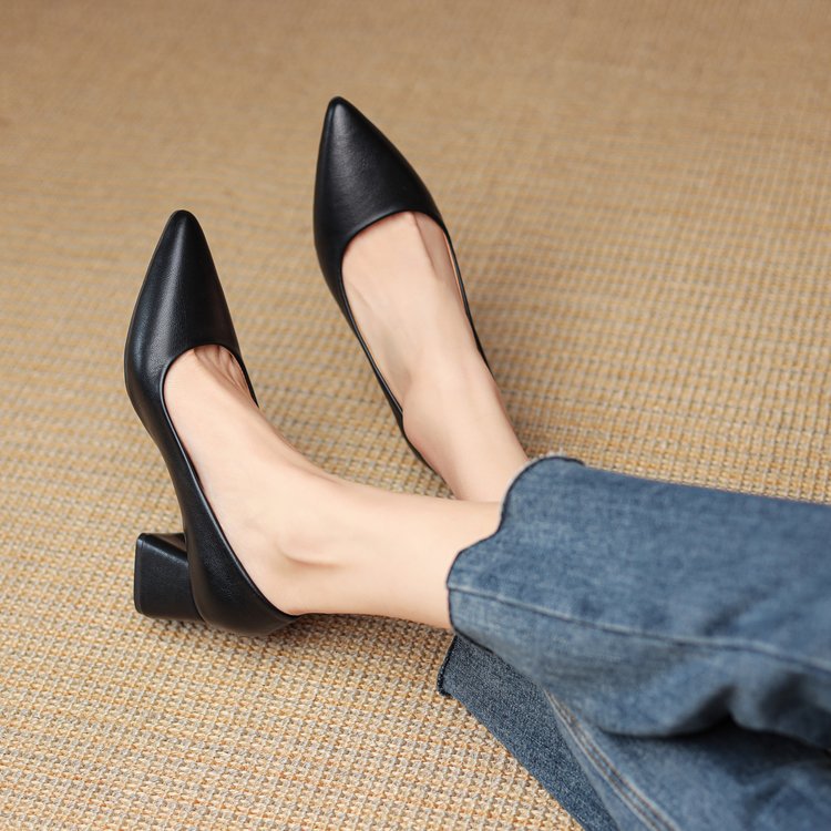Damen elegante Blockabsatz-Pumps Drune