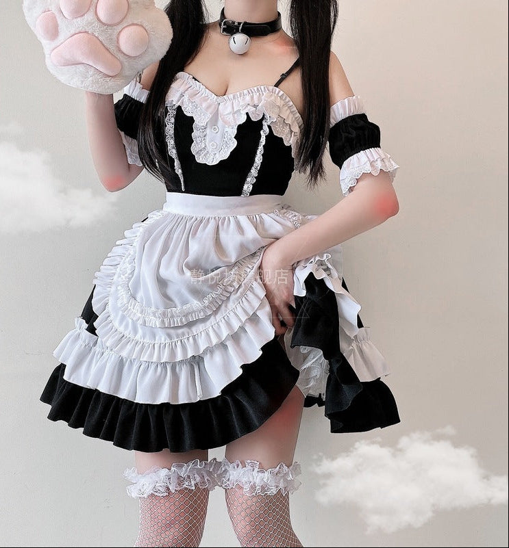 Mädchen verspieltes Rüschenkleid mit bezaubernden Puffärmeln Drune