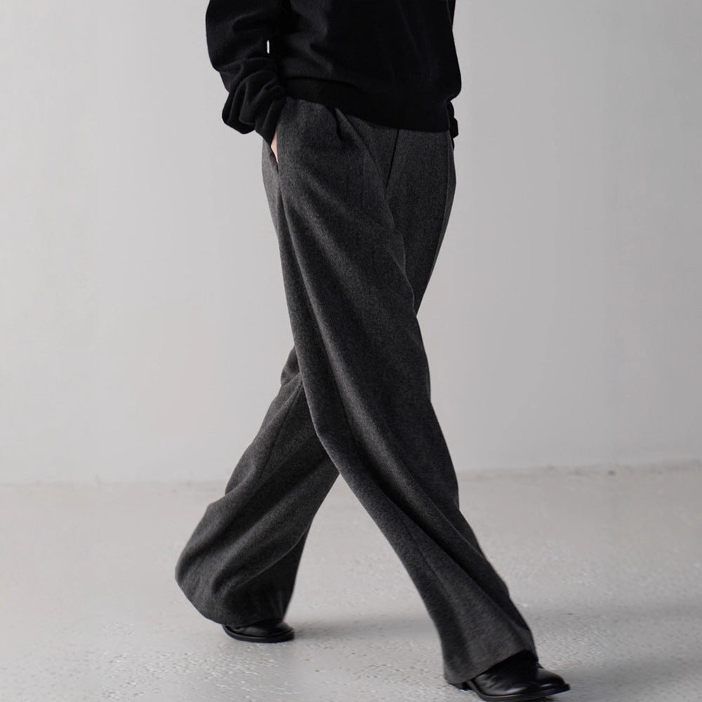 Damen elegante und weit geschnittene Stoffhose Drune