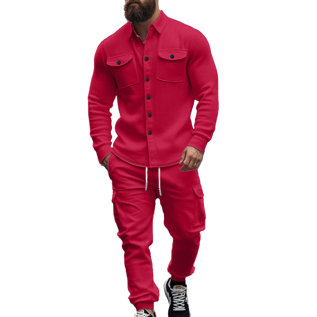 Herren Cargo-Set mit lässigen Hemd und elastischen Hosen Drune