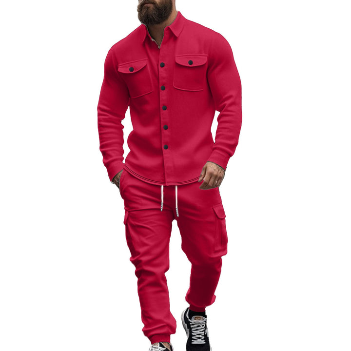 Herren Cargo-Set mit lässigen Hemd und elastischen Hosen Drune
