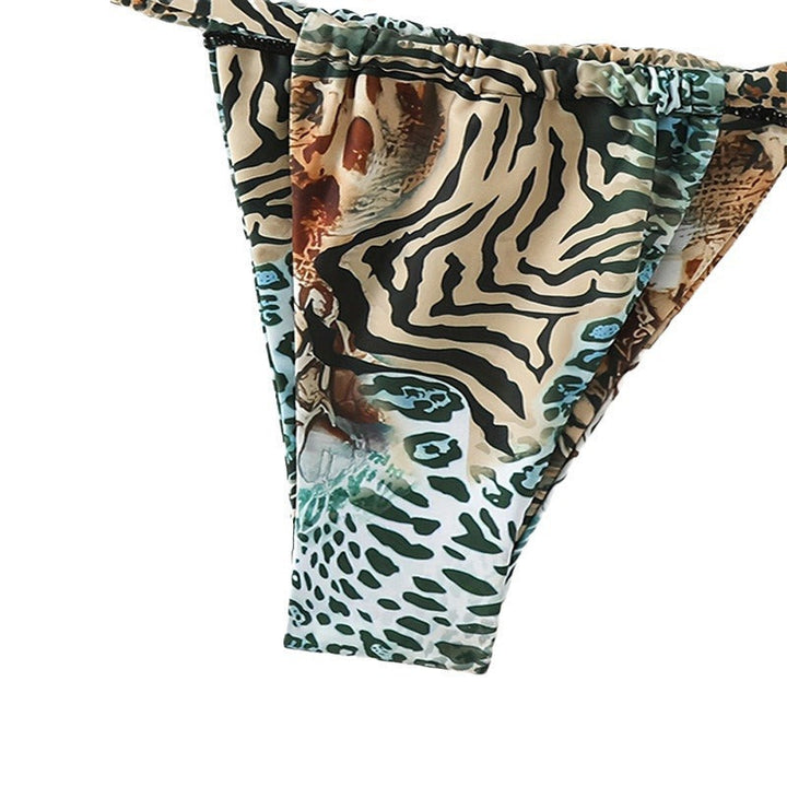 Damen Triangel-Bikini mit einzigartigem Animal-Print und eleganten Bändchen Drune