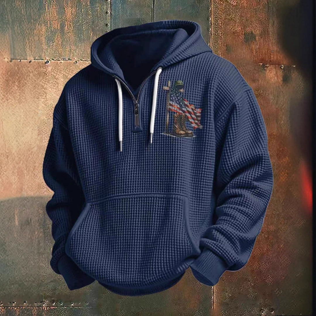 Herren Kapuzensweater mit amerikanischem Flaggenmotiv Drune