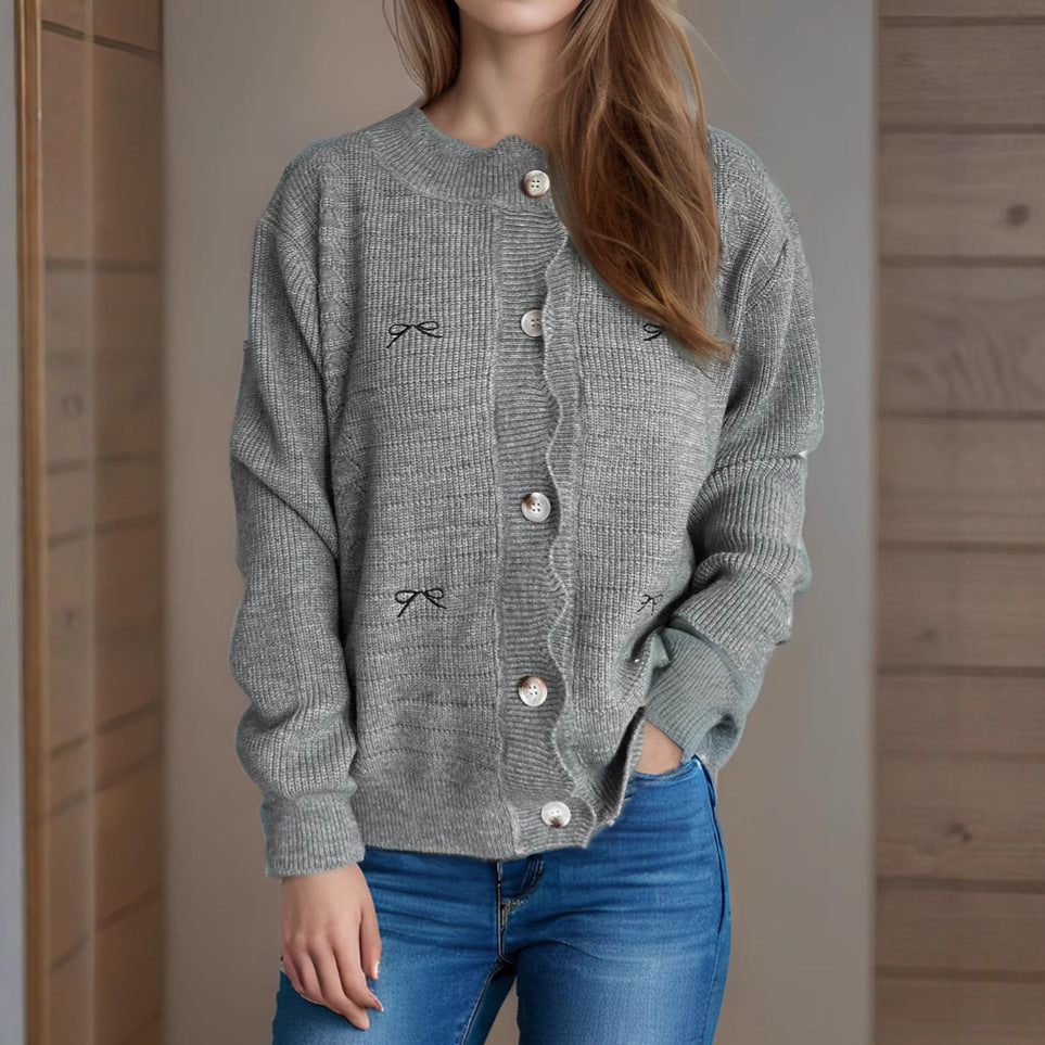 Damen Strickjacke mit verspieltem Details Drune