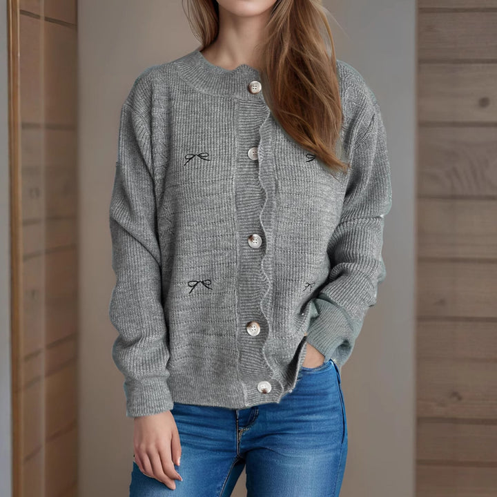 Damen Strickjacke mit verspieltem Details Drune