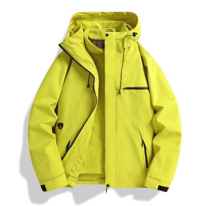Herren Urban-Softshelljacke mit abgedichteten Nähten, verstellbarer Kapuze und minimalistischen Taschen Drune
