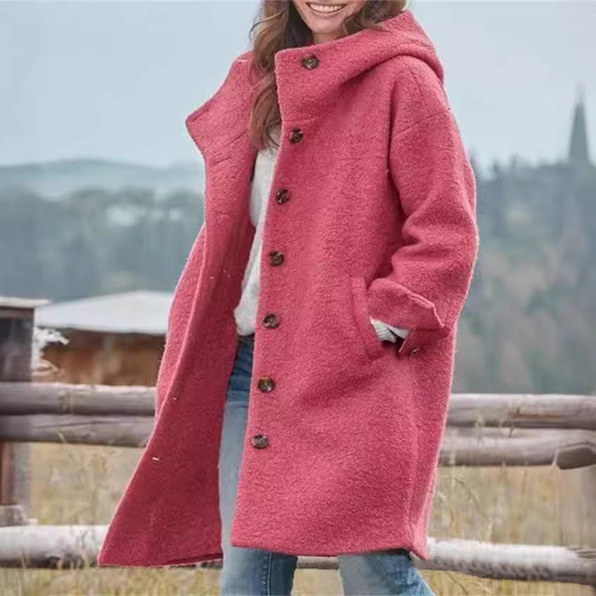 Damen Oversize-mantel mit praktischen Taschen Drune