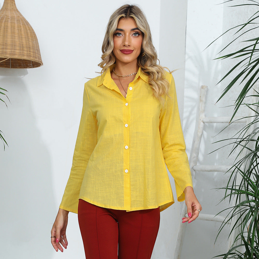 Damen Elegantes und lässiges Blusenoberteil mit kurzen Ärmeln Drune