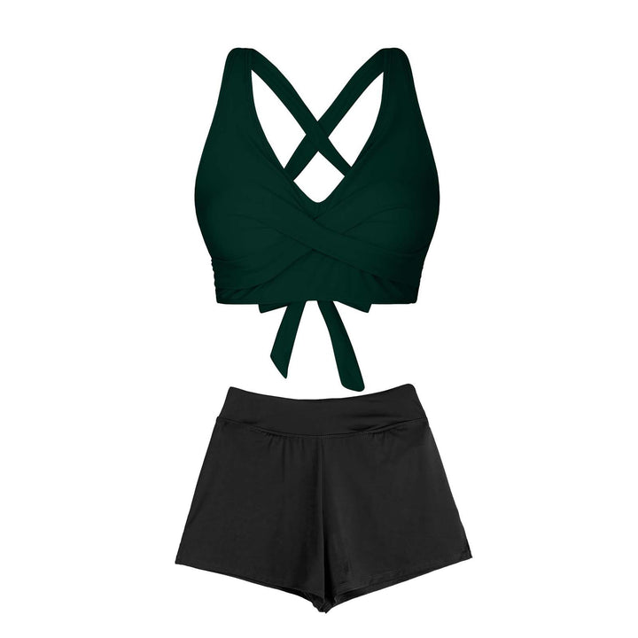 Damen Zweiteiliger Badeanzug mit floralem Design Drune