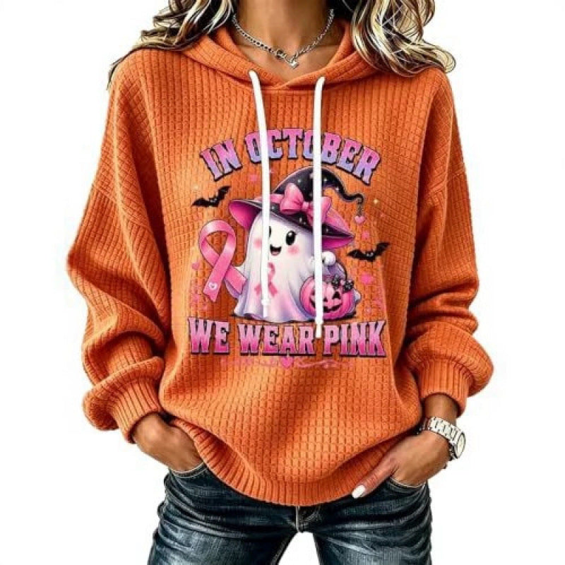 Damen Lustiger Kapuzenpullover mit Gruselmotiven Drune