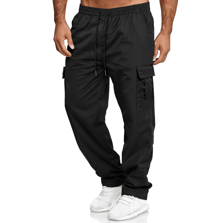 Herren nan Cargo-Jogginghose mit elastischem Tunnelzugbund, großen Klapptaschen und relaxed Fit Drune