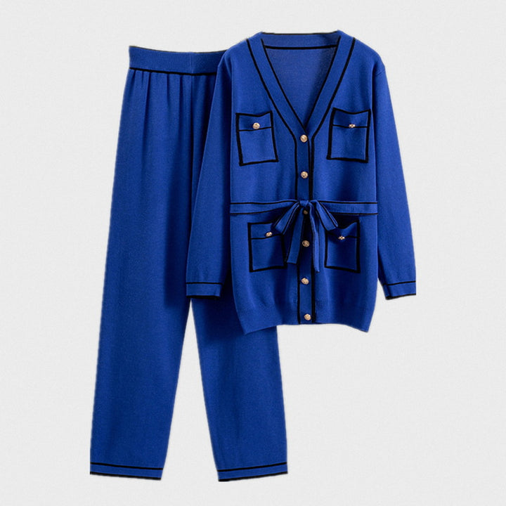 Damen gemütliches Strickanzug-Set Drune