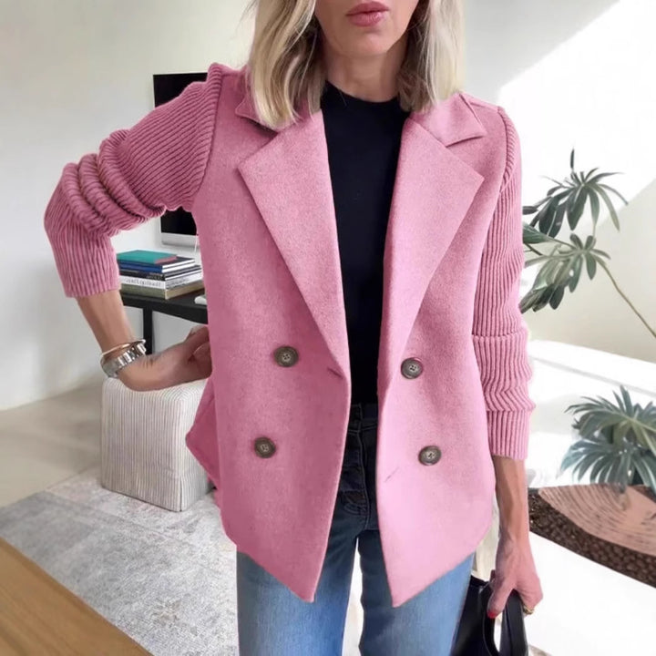 Damen Modischer Oversized-Blazer mit Doppelreihe Drune