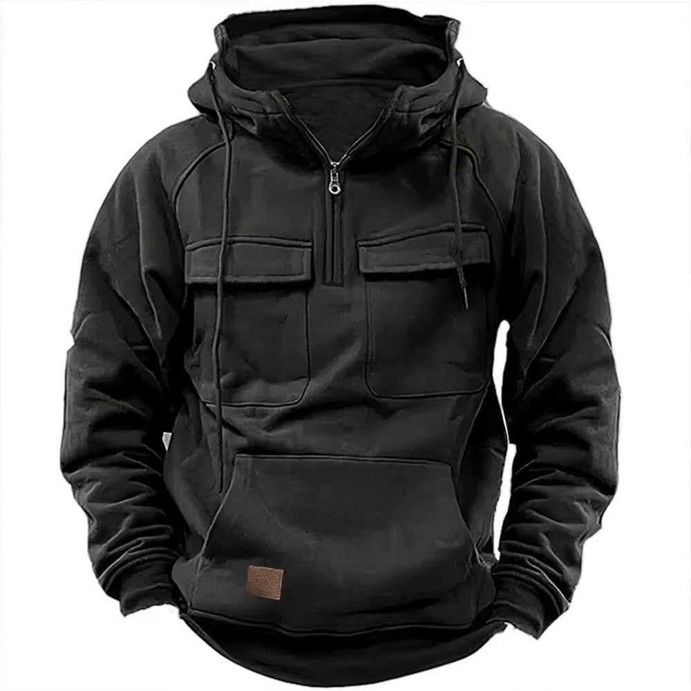 Herren Fleece Hoodie mit praktischem Reißverschluss und großen Taschen Drune