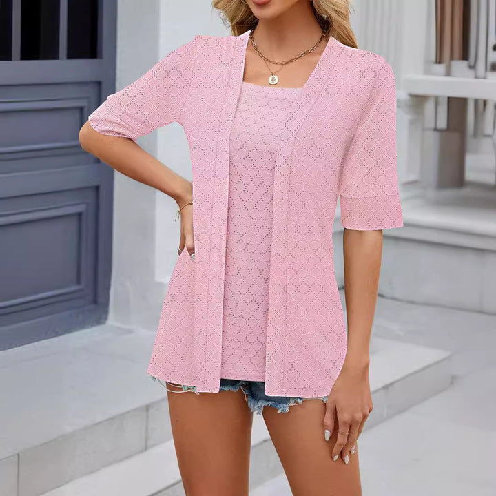 Damen Strickjacke mit lockerer Passform und strukturiertem Muster Drune