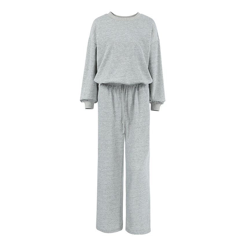 Damen Bequemer Sportanzug mit weitem Schnitt und modischen Details Drune