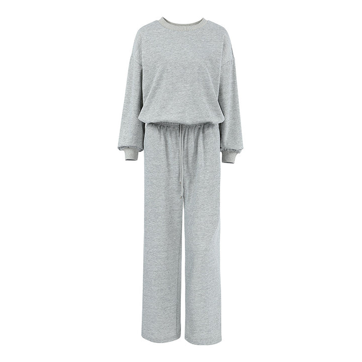 Damen Bequemer Sportanzug mit weitem Schnitt und modischen Details Drune