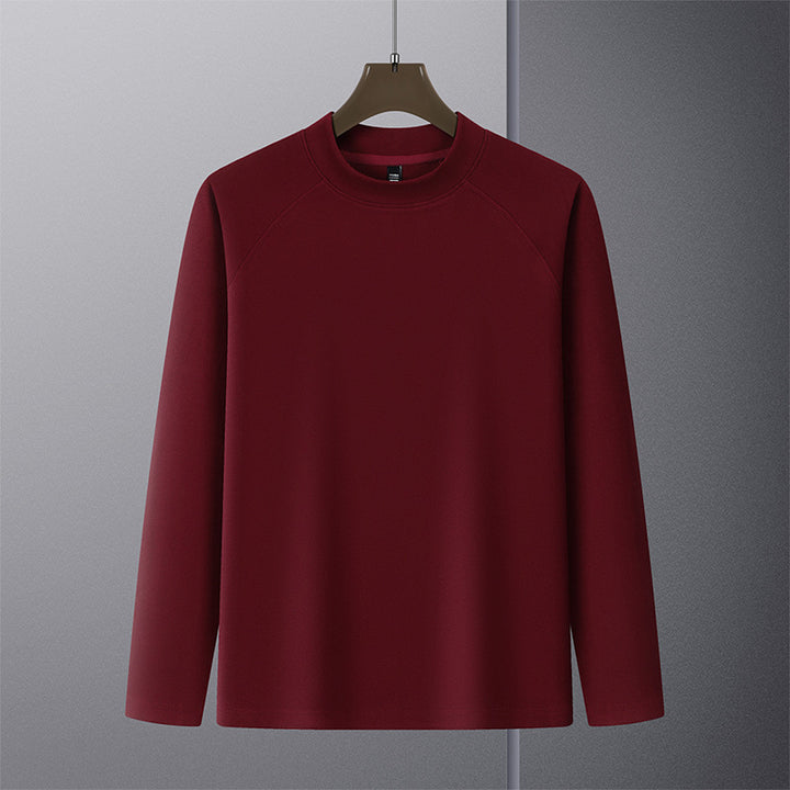Herren Premium-Mockneck-Pullover aus feinem Woll-Mix mit Raglanärmeln Drune