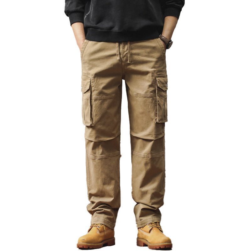 Herren Cargo-Hose im Utility-Stil mit Elastikbund, Kordelzug und Mehrfach-Taschen Drune