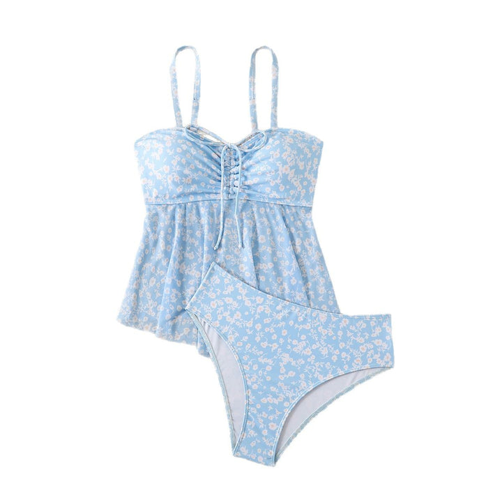 Damen Tankini mit ärmellosem Oberteil und verspieltem Blumendesign Drune