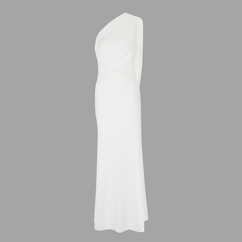Damen elegantes Wickelkleid mit asymmetrischem Schnitt und tiefem V-Ausschnitt Drune