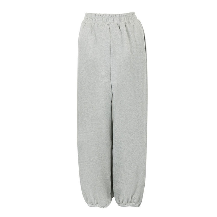Damen bequeme Sweatpants mit elastischem Bund und legerem Schnitt Drune